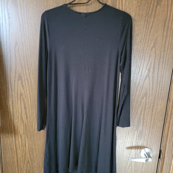 GAP Black Soft Stretch Flare Dress Size Medium - Picture 7 of 8